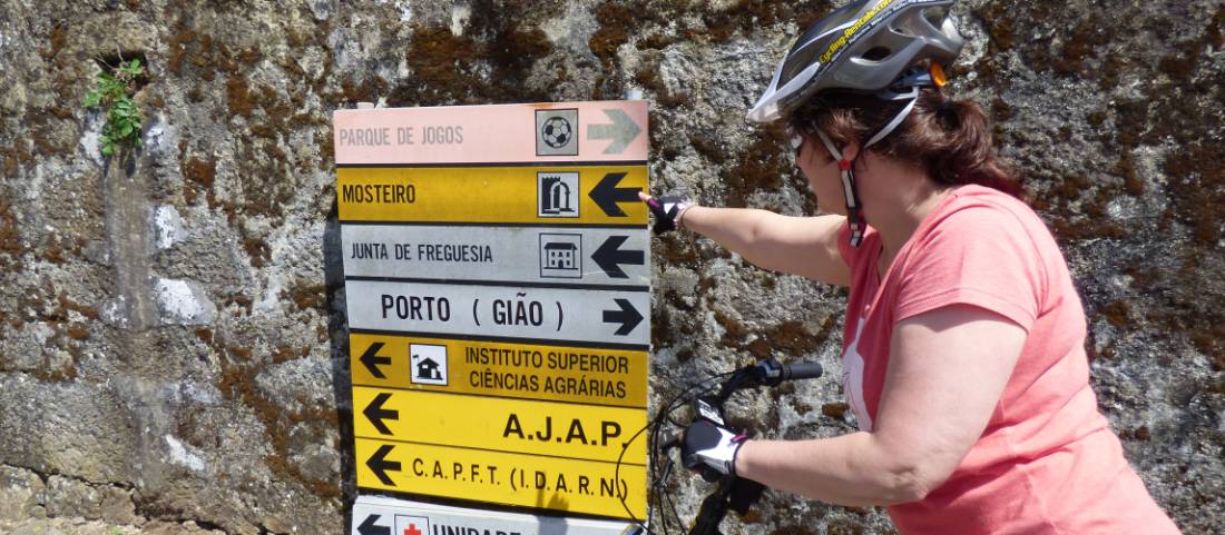 Self guided cyclist making her way on the Portuguese Camino tour from Porto to Santiago de Compostela |  <i>Pat Rochon</i>