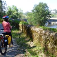 Admiring the view on the Camino Portuguese stage between Porto and Santiago de Compostela | Pat Rochon