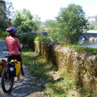 Admiring the view on the Camino Portuguese stage between Porto and Santiago de Compostela | Pat Rochon