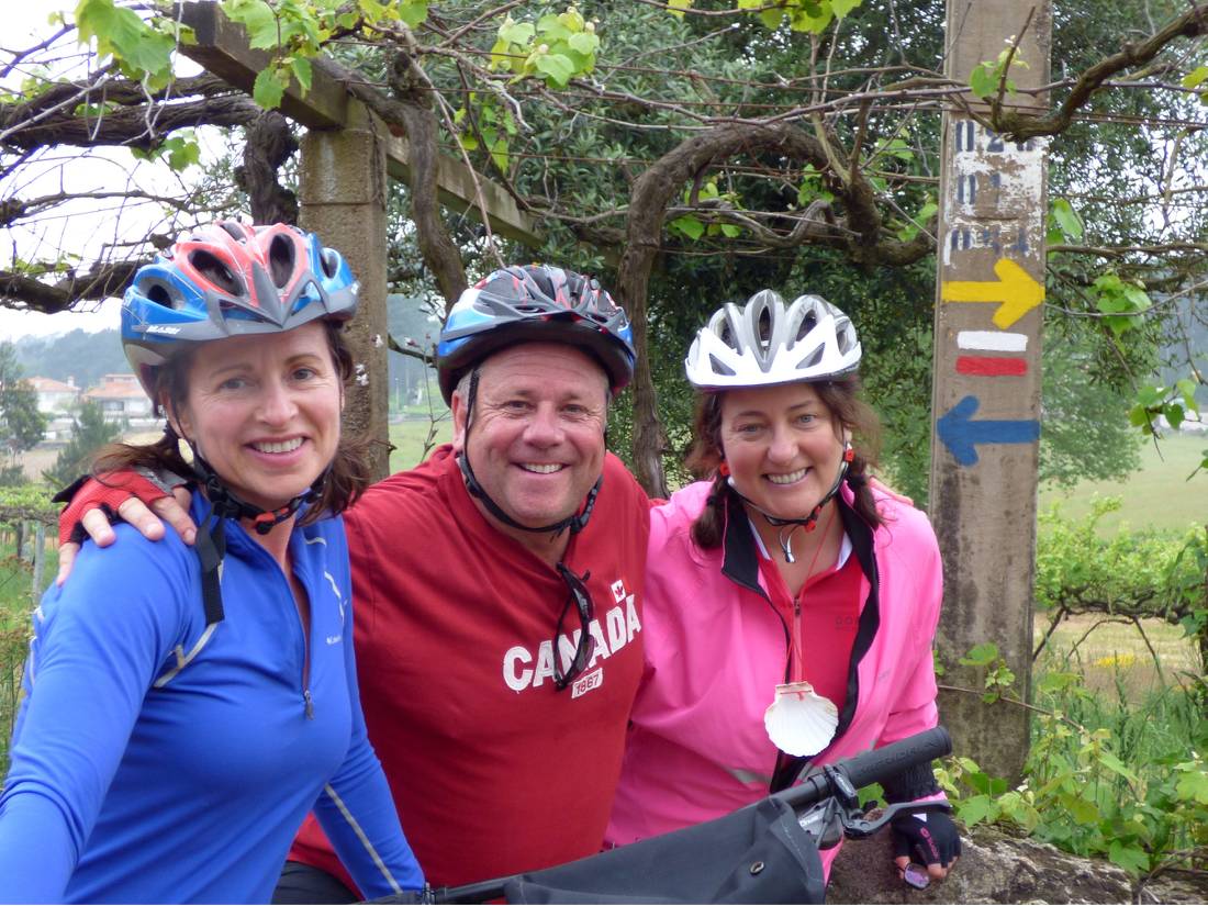 Happy cyclists on the Porto to Santiago self guided cycle |  <i>Pat Rochon</i>