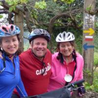 Happy cyclists on the Porto to Santiago self guided cycle | Pat Rochon