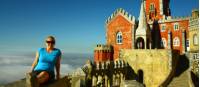 Hiker sightseeing at the Pena Palace in Sintra |  <i>Linda Murden</i>