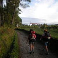 Pilgrims walking the Camino Portuguese. | José Antonio Gil Martínez