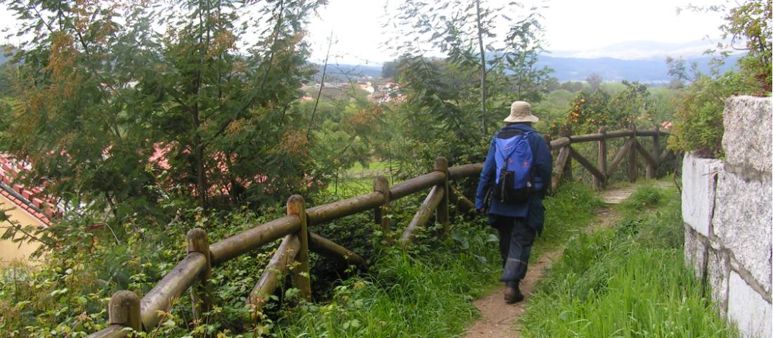 Enjoying a quiet stage of the Portuguese Camino along Portugal's coast.