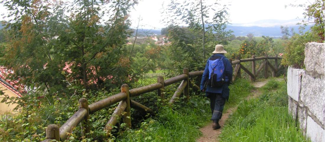Enjoying a quiet stage of the Portuguese Camino along Portugal's coast.