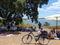 Relaxing by the lagoon with a picnic lunch in the Alentejo