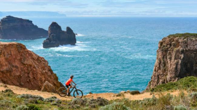Cycling the stunning coast of Portugal near Sagres
