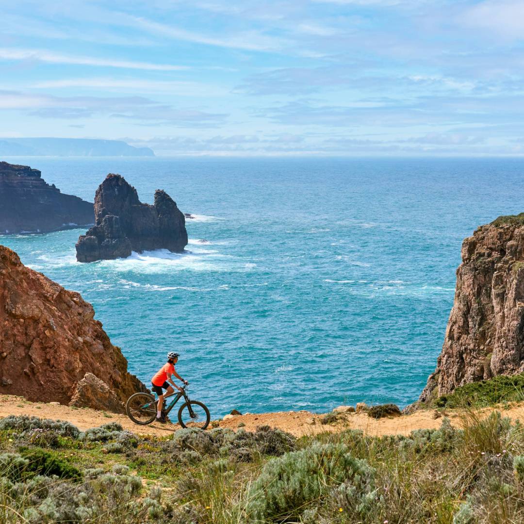 Cycling the stunning coast of Portugal near Sagres