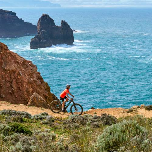 Cycling the stunning coast of Portugal near Sagres