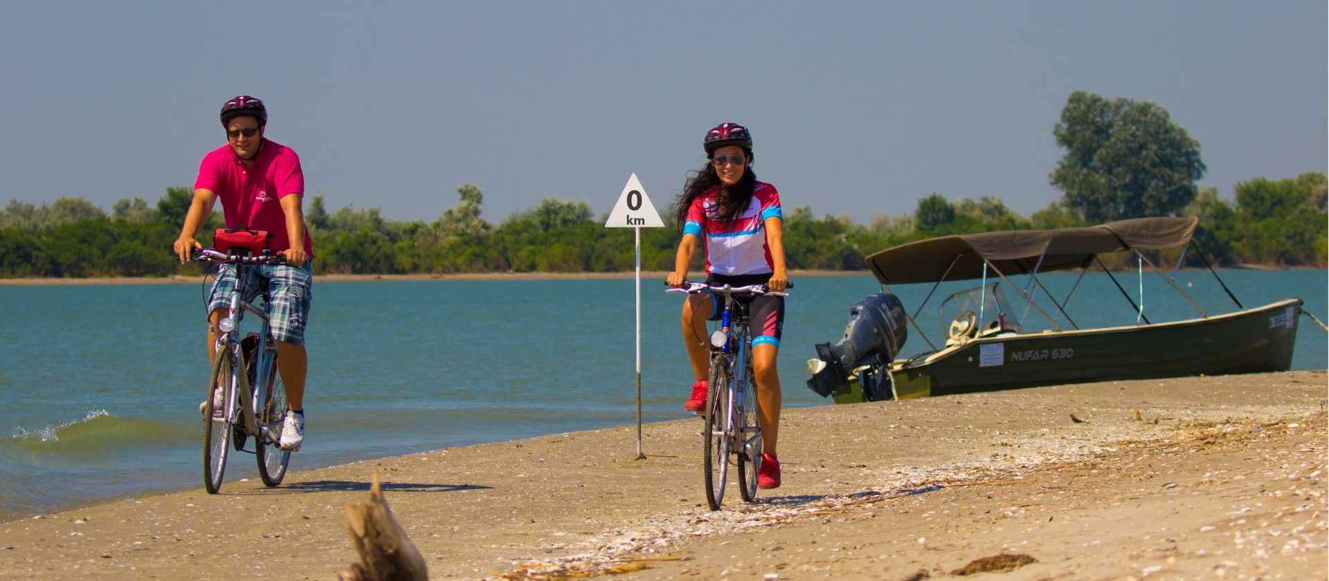 Cycling along the Danube Delta in Romania