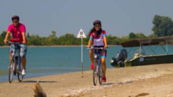 Cycling along the Danube Delta in Romania