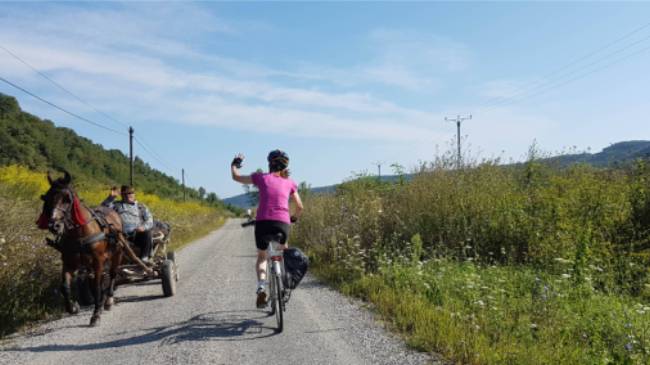 Meeting locals on quiet roads