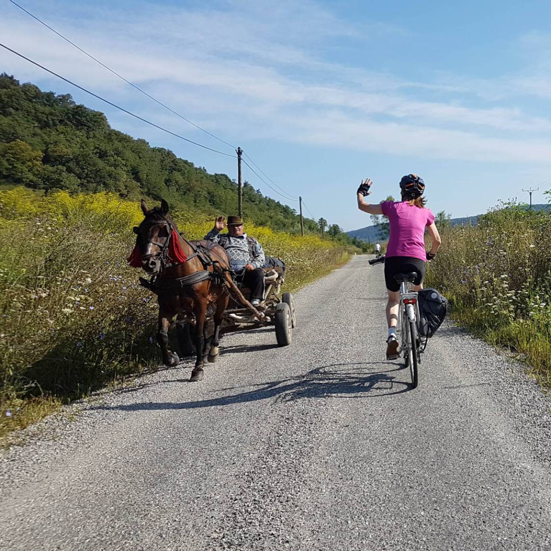 Meeting locals on quiet roads