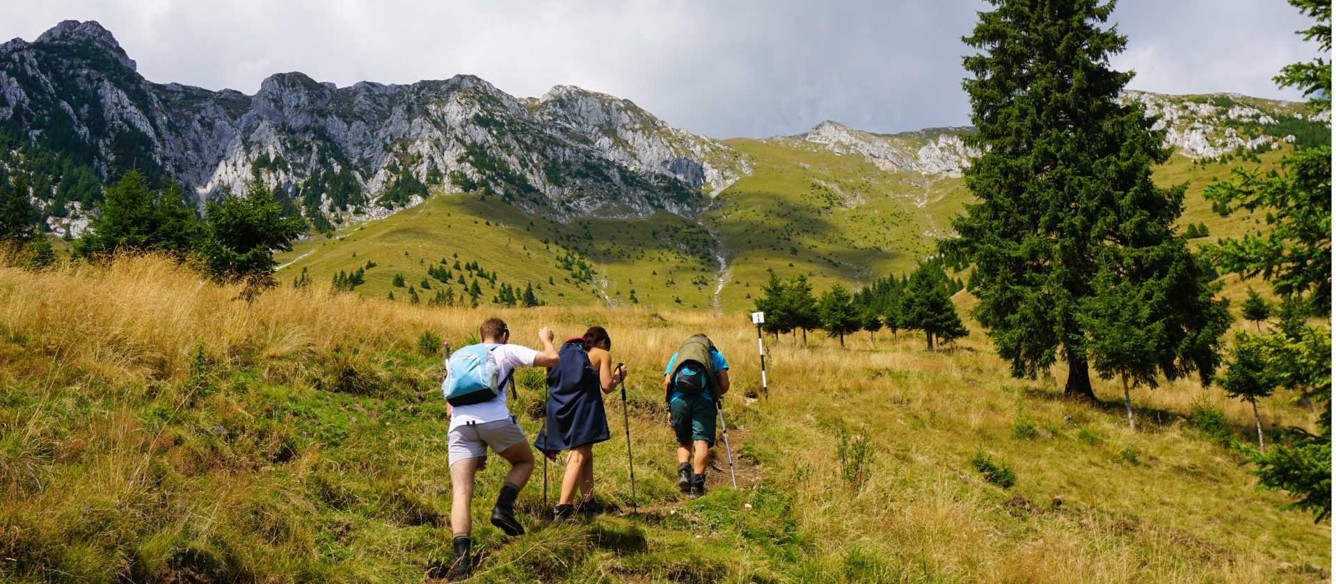 Hiking in the Piatra Craiului mountains of Romania
