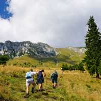 Hiking in the Piatra Craiului mountains of Romania