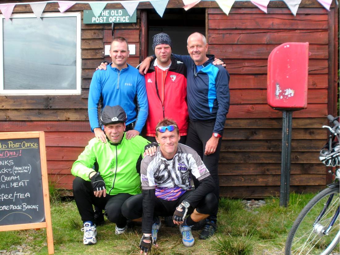 Happy cyclists in the Inner Hebrides