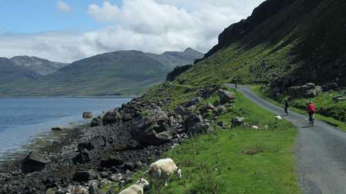 Cycle by the water's edge in Scotland