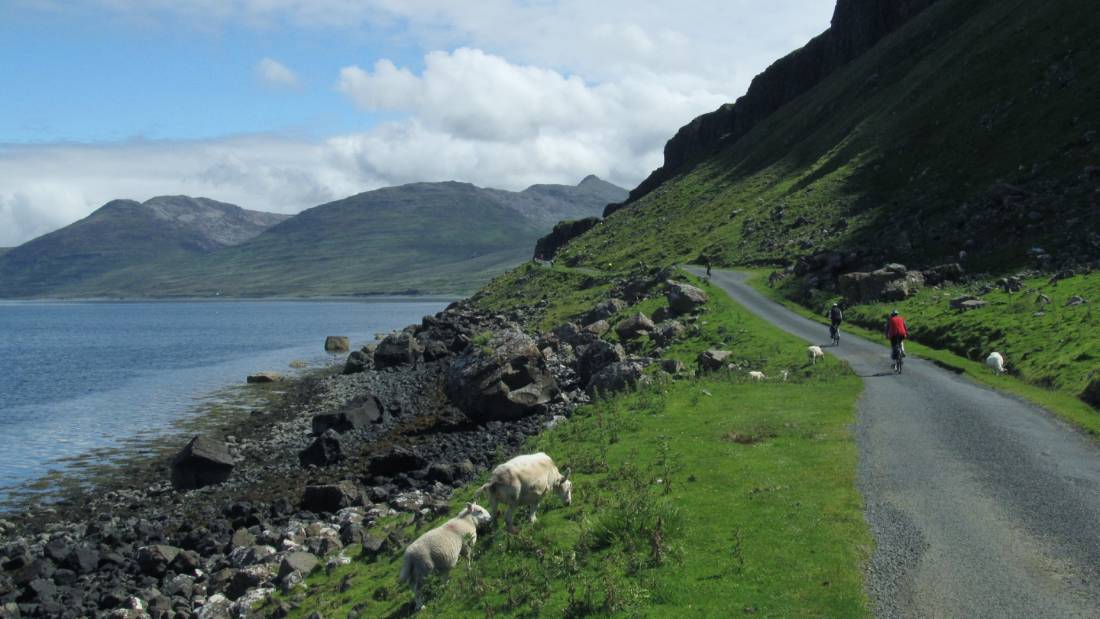 Cycle by the water's edge in Scotland