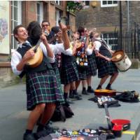Musicians in traditional Kilts in Scotland