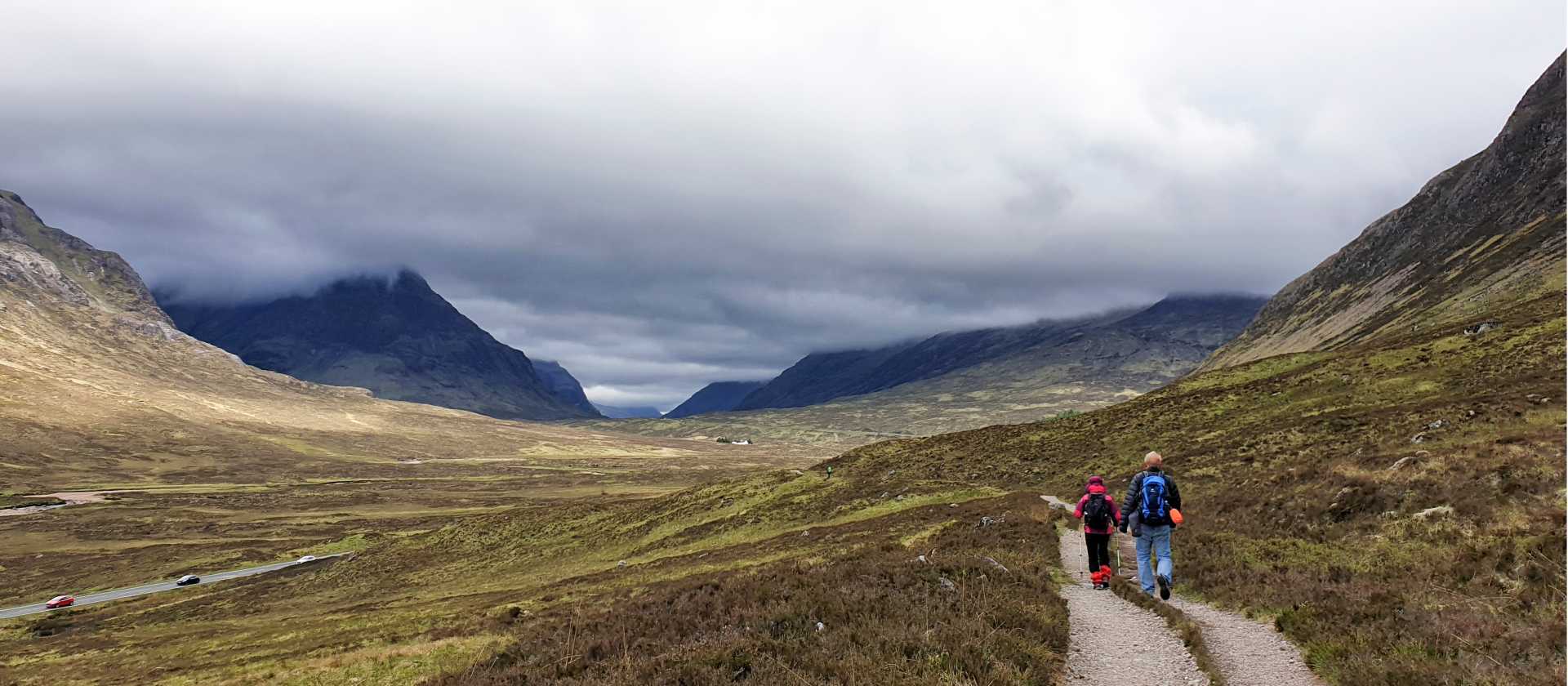 Trail between Kingshouse Hotel and Kinlochleven on the West Highland Way, Scotland