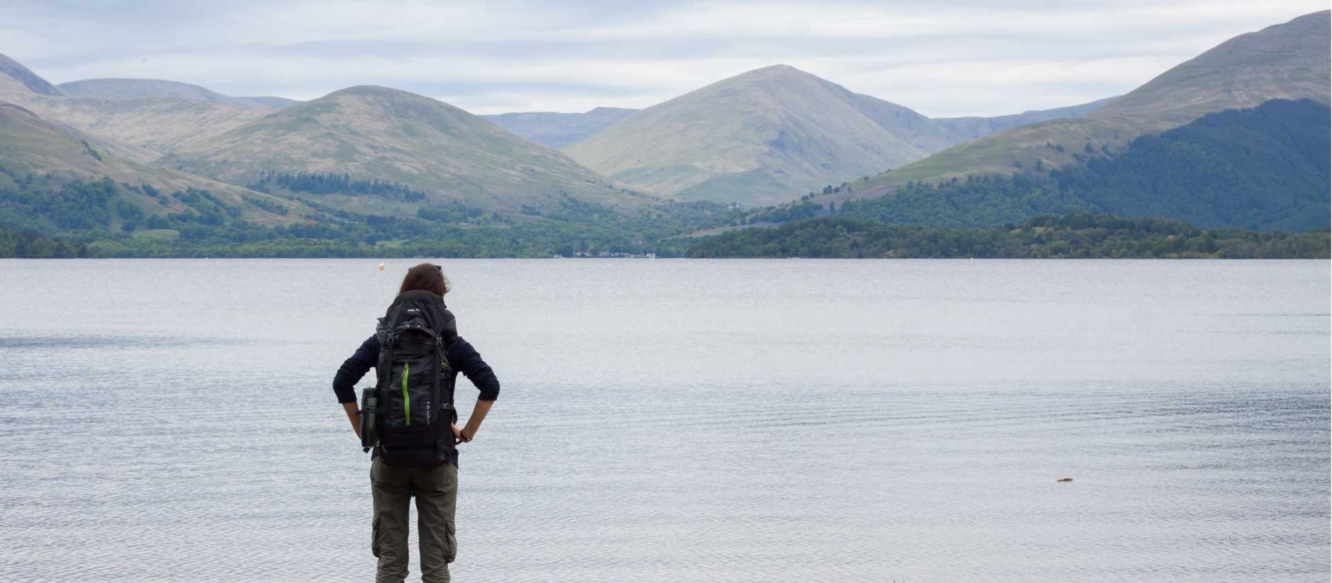 Standing on the banks of Loch Lomond