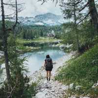 Discover lake and mountain scenery in Slovenia