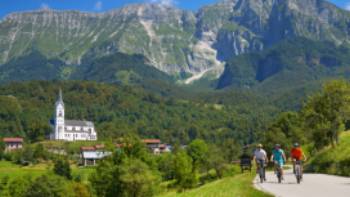 Soca Valley forms a stunning backdrop for cycling
