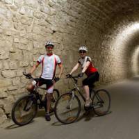 Cycling the Strunjan tunnel near Portoroz on the Parenzana Cycle Trail | Jaka Jeraša