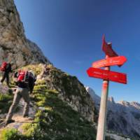 Hiker ascending Mt Triglav, Slovenia's tallest mountain | Ana Pogacar