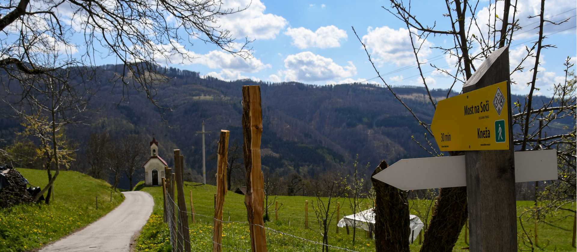 Quiet country lanes, traditional villages and mountain views along the Juliana Trail.