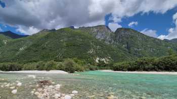 Following the turquoise Soca River through the mountain landscapes of the Juliana Trail.