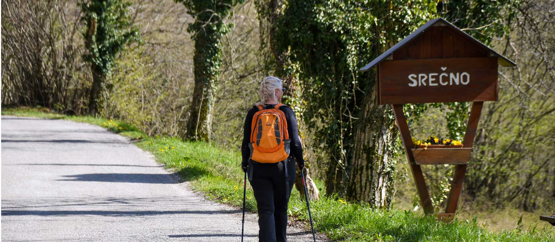 A friendly ‘Srecno’ – good luck – along the Juliana Trail.
