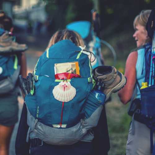 Hikers on the Camino in Spain