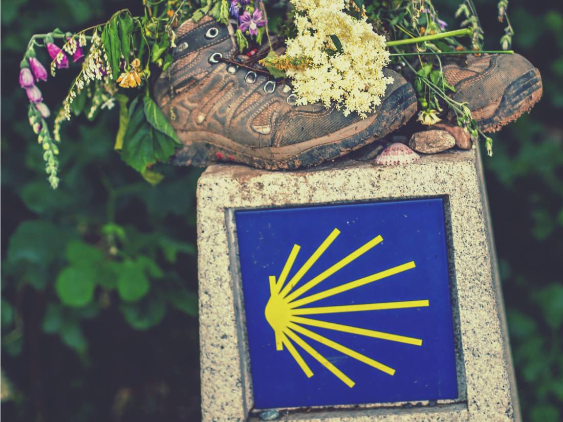 Decorative signage along the Camino |  <i>@timcharody</i>