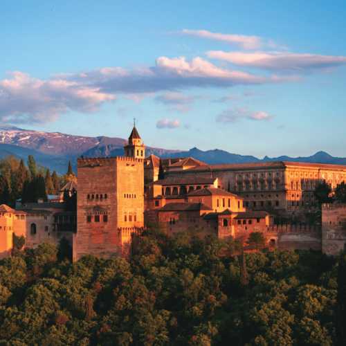 Alhambra in Granada at twilight