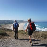 Enjoying the coastal walk of the Lighthouse Way in Spain