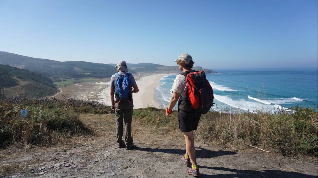 Enjoying the coastal walk of the Lighthouse Way in Spain