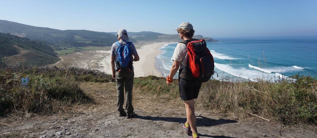 Enjoying the coastal walk of the Lighthouse Way in Spain