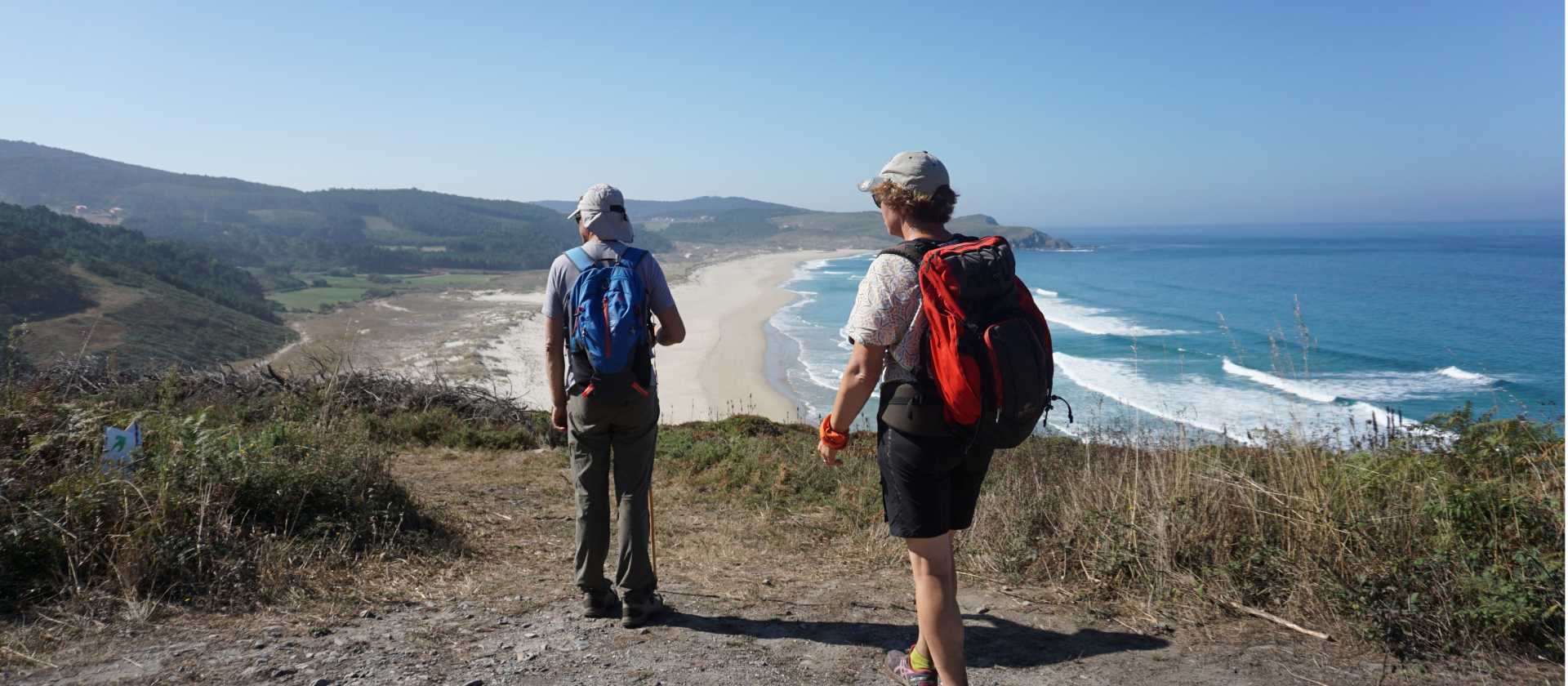 Enjoying the coastal walk of the Lighthouse Way in Spain