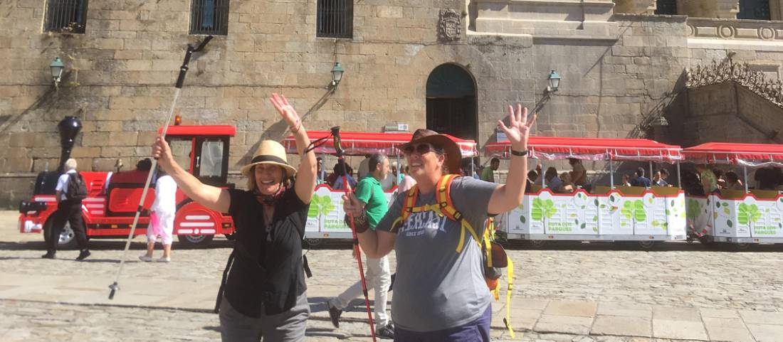 Pilgrims completing their Camino in Santiago |  <i>Sue Finn</i>