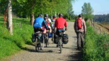 Camino Cyclists,Erin Williams Cycling the Camino de Compostela allows you to complete it in less time