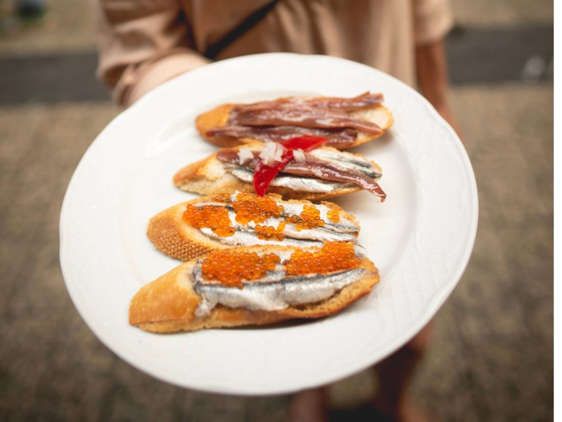 A plate of tapas, or pintxos, in Spain |  Tim Charody