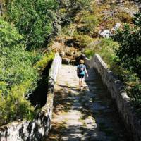 Enjoying the historic walk along the Camino Sanabres