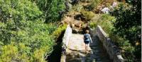 Enjoying the historic walk along the Camino Sanabres