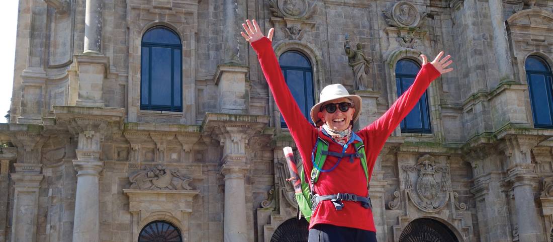 Arriving in the beautiful city of Santiago de Compostela after completing the Camino Trail |  <i>Edwina Parsons</i>