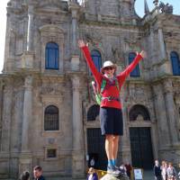 Arriving in the beautiful city of Santiago de Compostela after completing the Camino Trail | Edwina Parsons