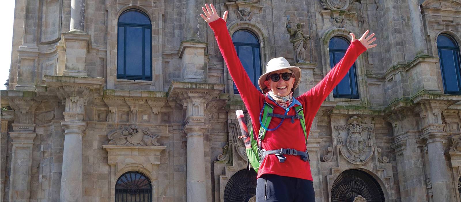 Arriving in the beautiful city of Santiago de Compostela after completing the Camino Trail | Edwina Parsons
