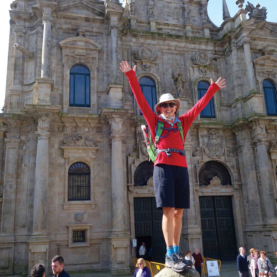 Arriving in the beautiful city of Santiago de Compostela after completing the Camino Trail |  <i>Edwina Parsons</i>