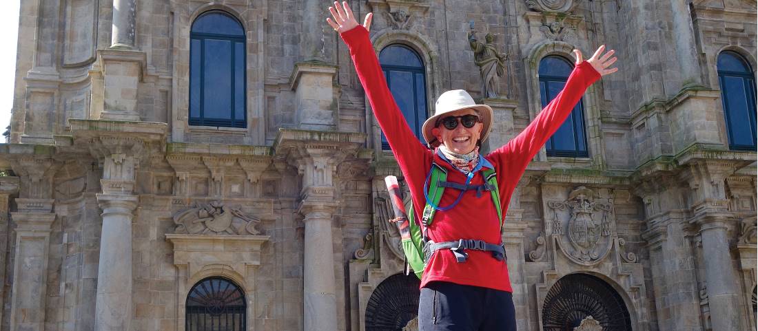 Arriving in the beautiful city of Santiago de Compostela after completing the Camino Trail |  <i>Edwina Parsons</i>