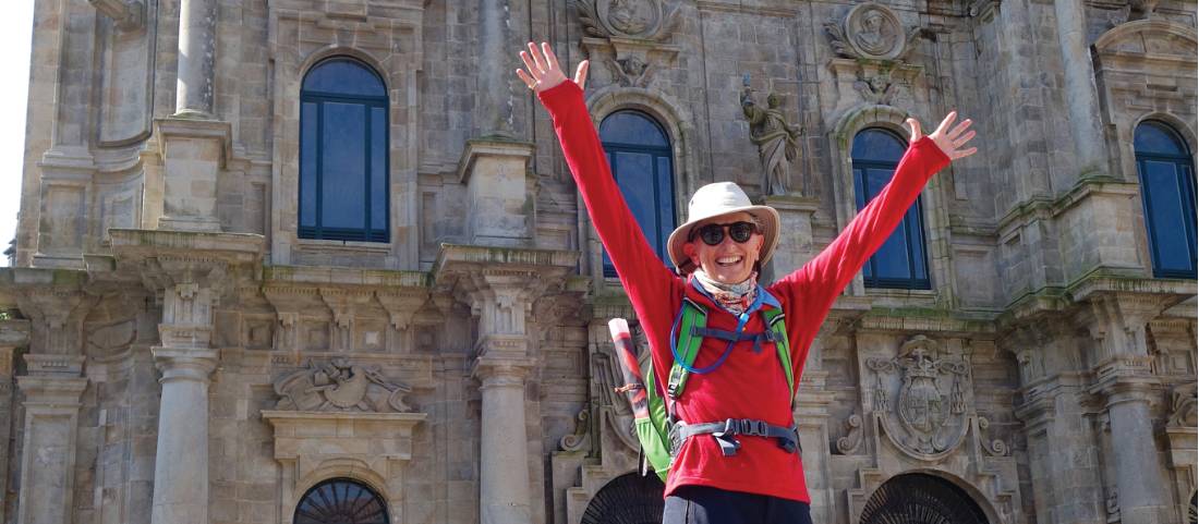 Arriving in the beautiful city of Santiago de Compostela after completing the Camino Trail |  <i>Edwina Parsons</i>